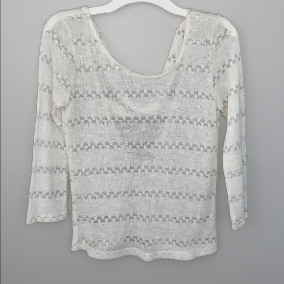 White lace long sleeve top